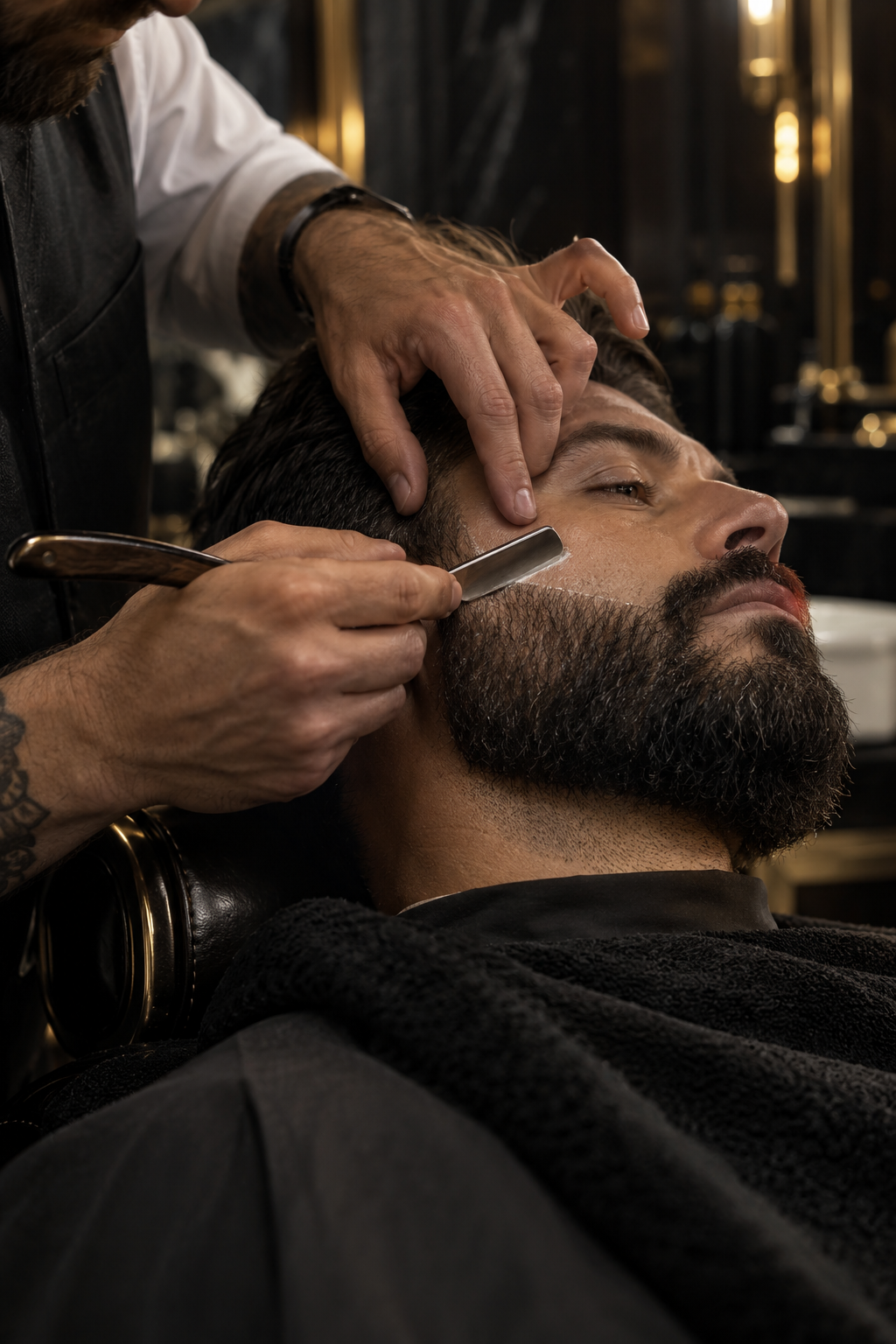 Ilustração de um serviço profissional de barba
